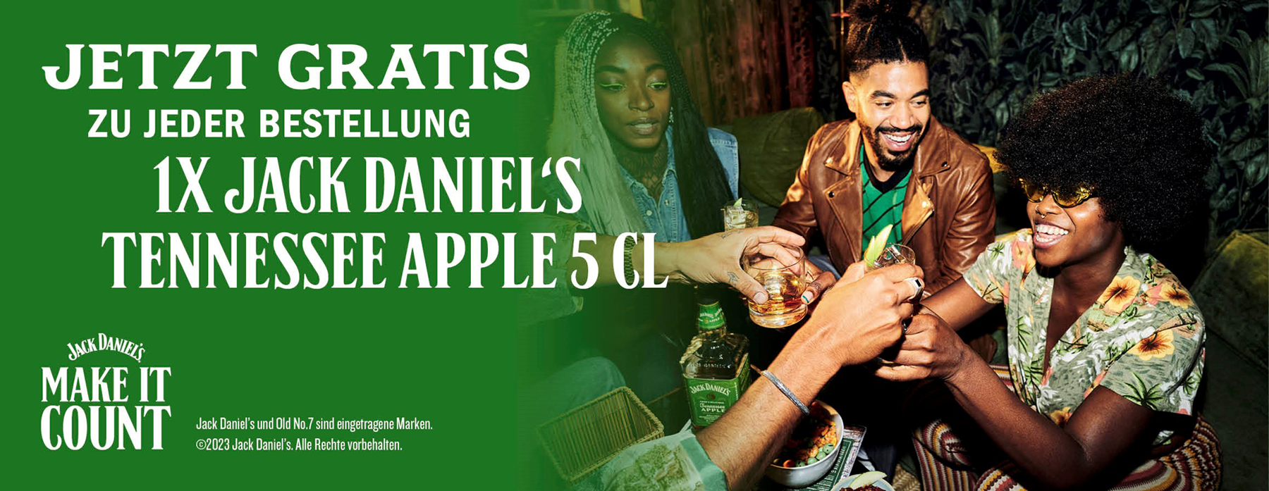 Kostenloser JACK DANIEL'S Tennessee Apple 5cl zu jeder JACK DANIEL'S Bestellung