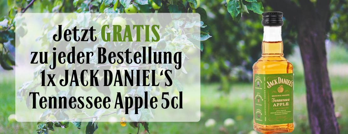 Kostenloser JACK DANIEL'S Tennessee Apple 5cl zu jeder JACK DANIEL'S Bestellung