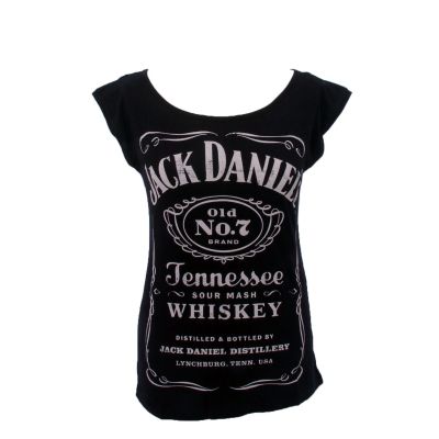 JACK DANIEL'S Damen Zip-Shirt "Label" schwarz