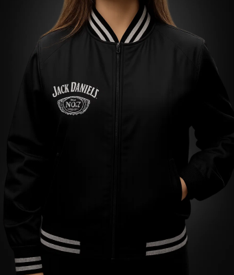 Sportliche JACK DANIEL'S Jacke für Damen mit Reißverschluss und Stehkragen