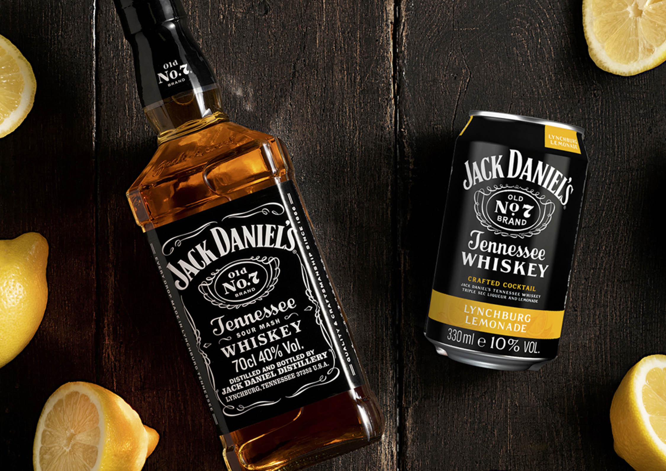 Genieße den erfrischenden Mix von JACK DANIEL'S Lynchburg Lemonade - direkt aus der Dose!