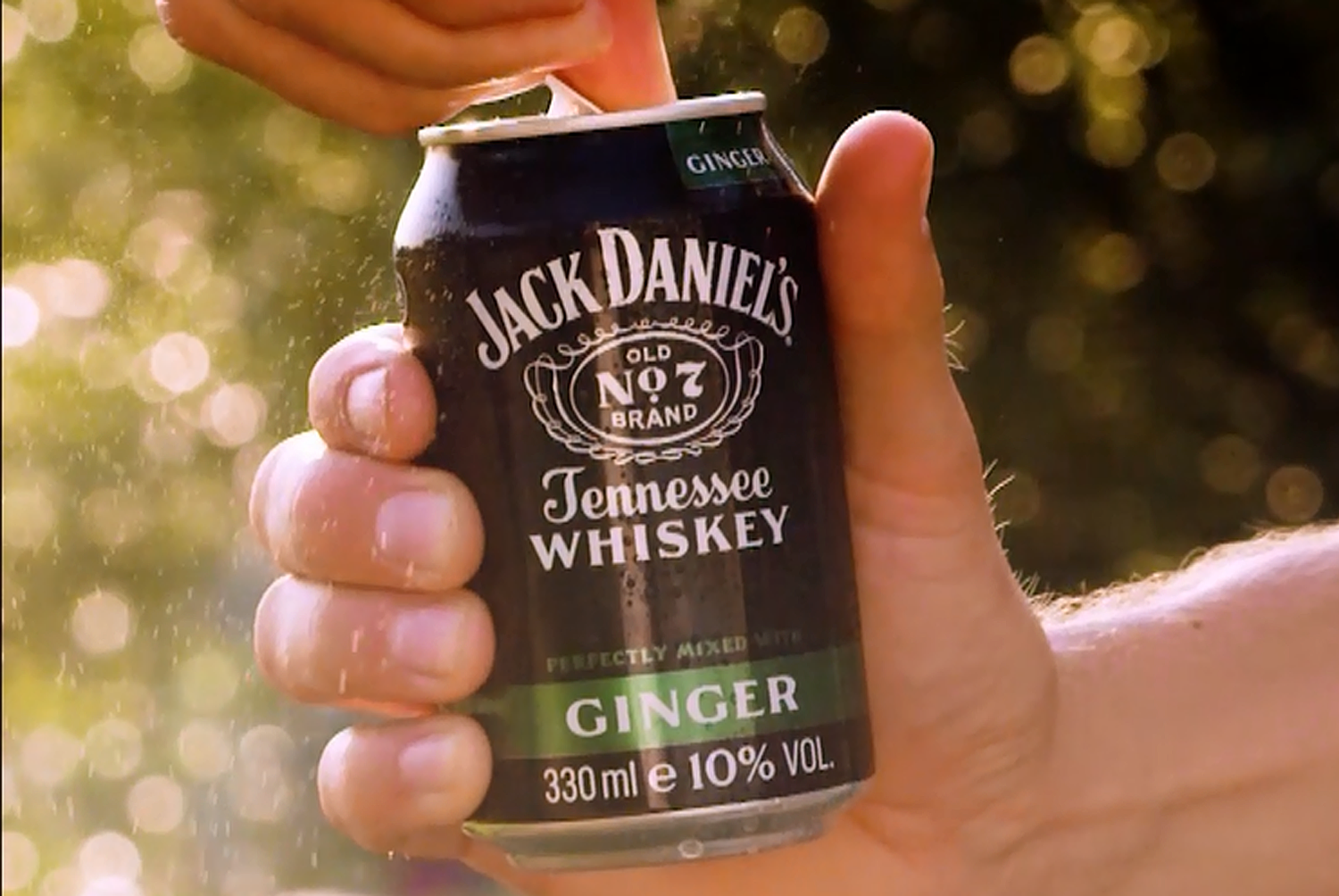 Eine 0,33-Liter-Dose Jack & Ginger, ein erfrischendes Mixgetränk mit der perfekten Kombination von JACK DANIEL'S Whiskey und Ingwer.